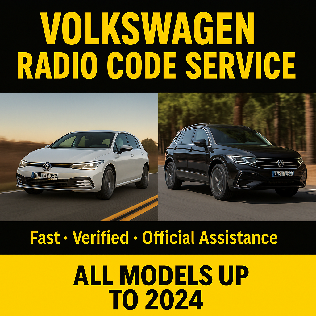 VW Volkswagen Radio Code Unlock – Enter Serial Number