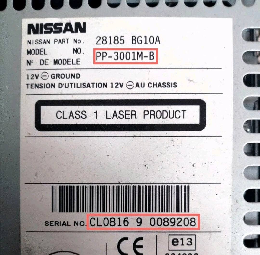 Nissan Radio Code Unlock – Enter Serial Number