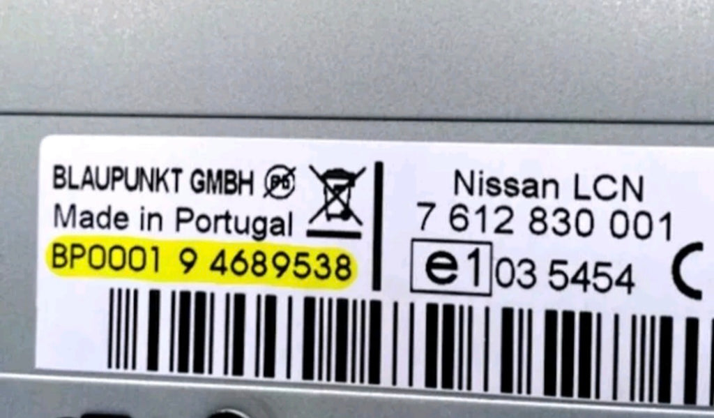 Nissan Radio Code Unlock – Enter Serial Number