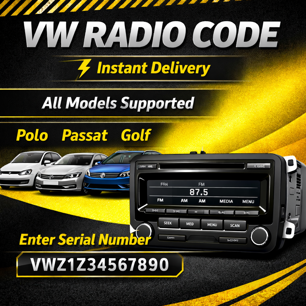 VW Volkswagen Radio Code Unlock – Enter Serial Number
