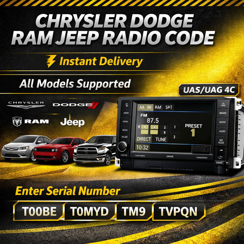 Chrysler Dodge Ram Jeep Radio Code Unlock – Enter Serial Number