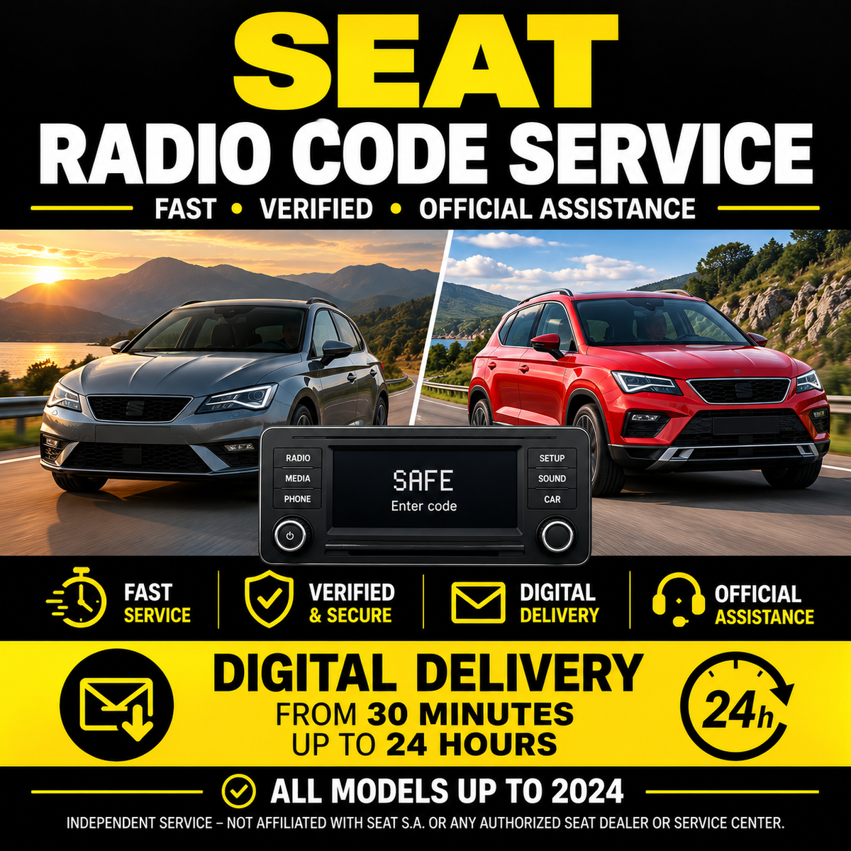 SEAT Radio Code Unlock – Enter Serial Number