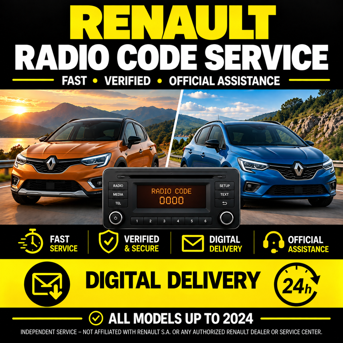Renault Radio Code Unlock – Enter Serial Number