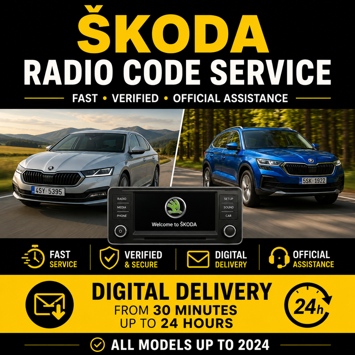 Skoda Radio Code Unlock – Enter Serial Number