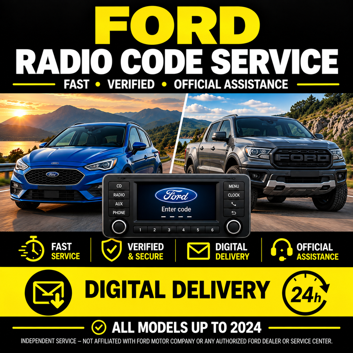 Ford Radio Code Unlock – Enter Serial Number