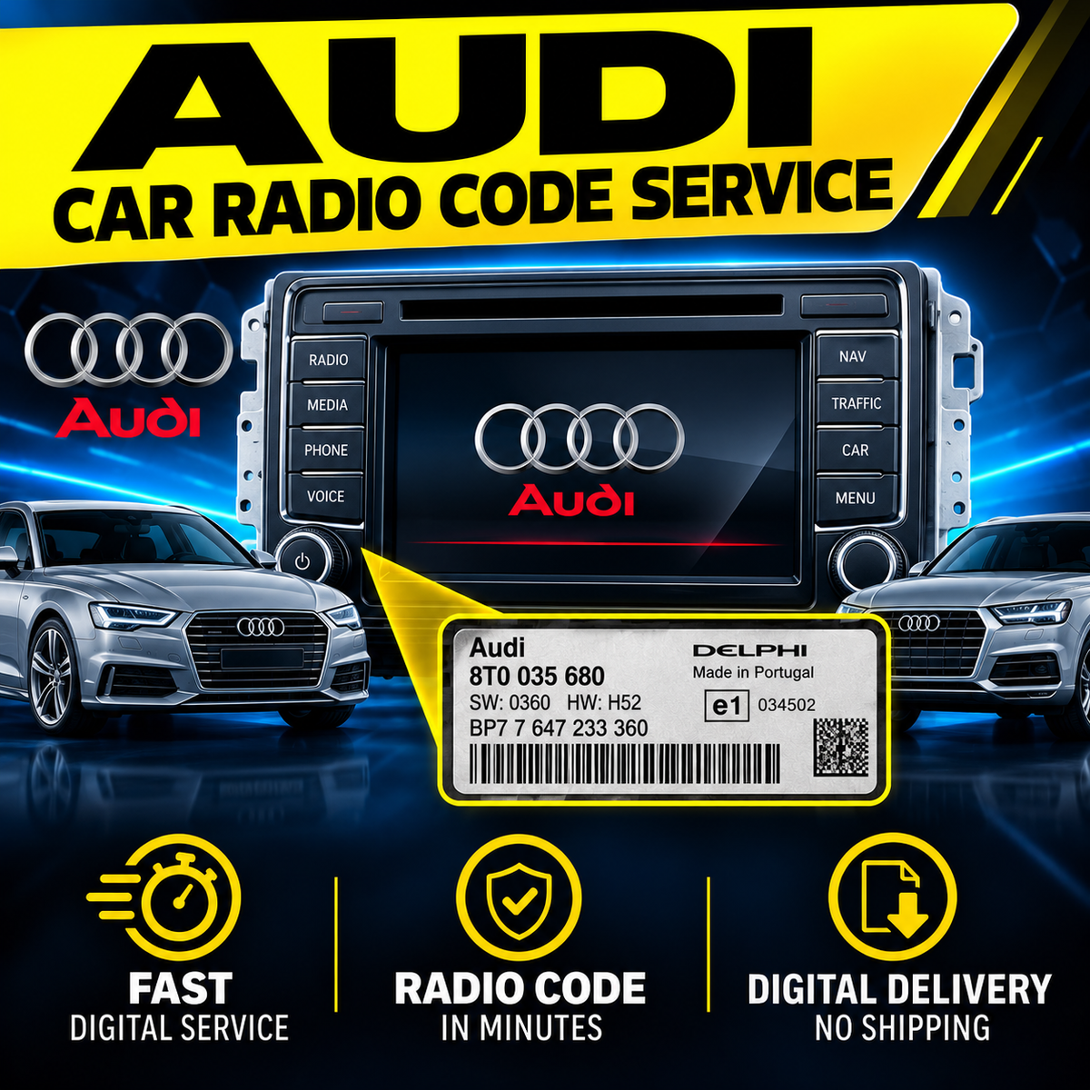 Audi Radio Code Unlock – Enter Serial Number