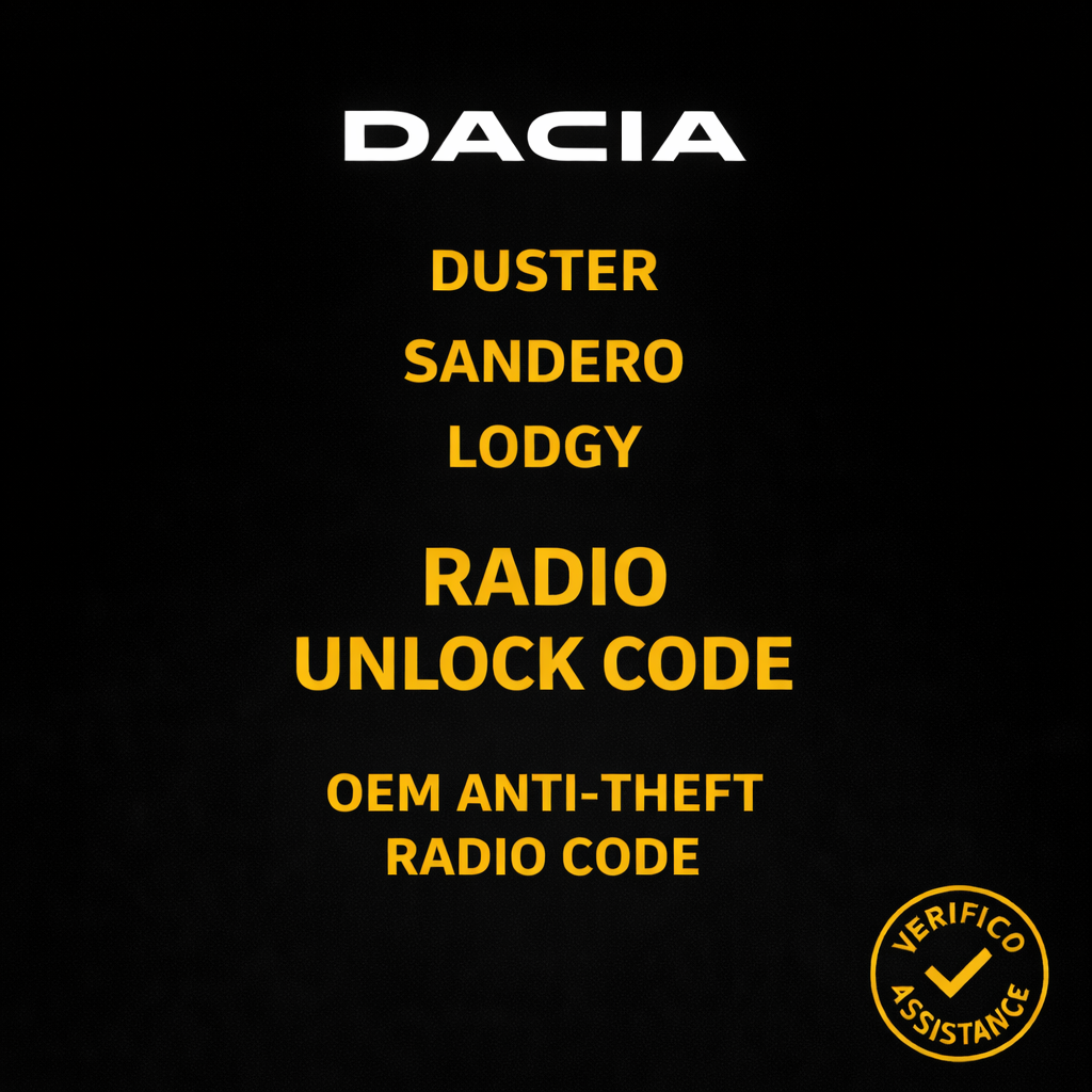 Dacia Radio Code Unlock – Enter Serial Number