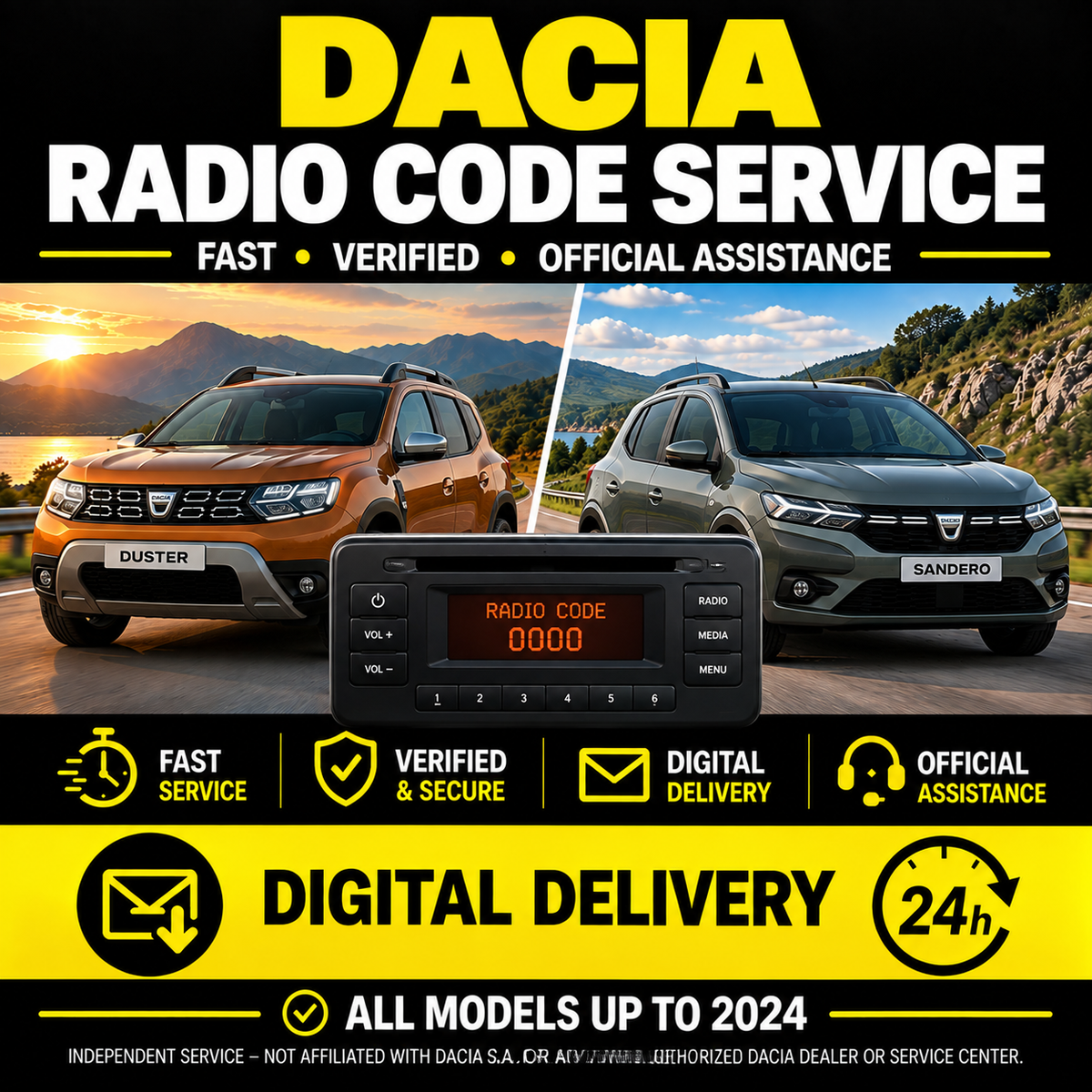 Dacia Radio Code Unlock – Enter Serial Number