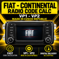 Fiat Continental VP1 VP2 Made in Czech Republic Radio Code Unlock – Enter Serial Number