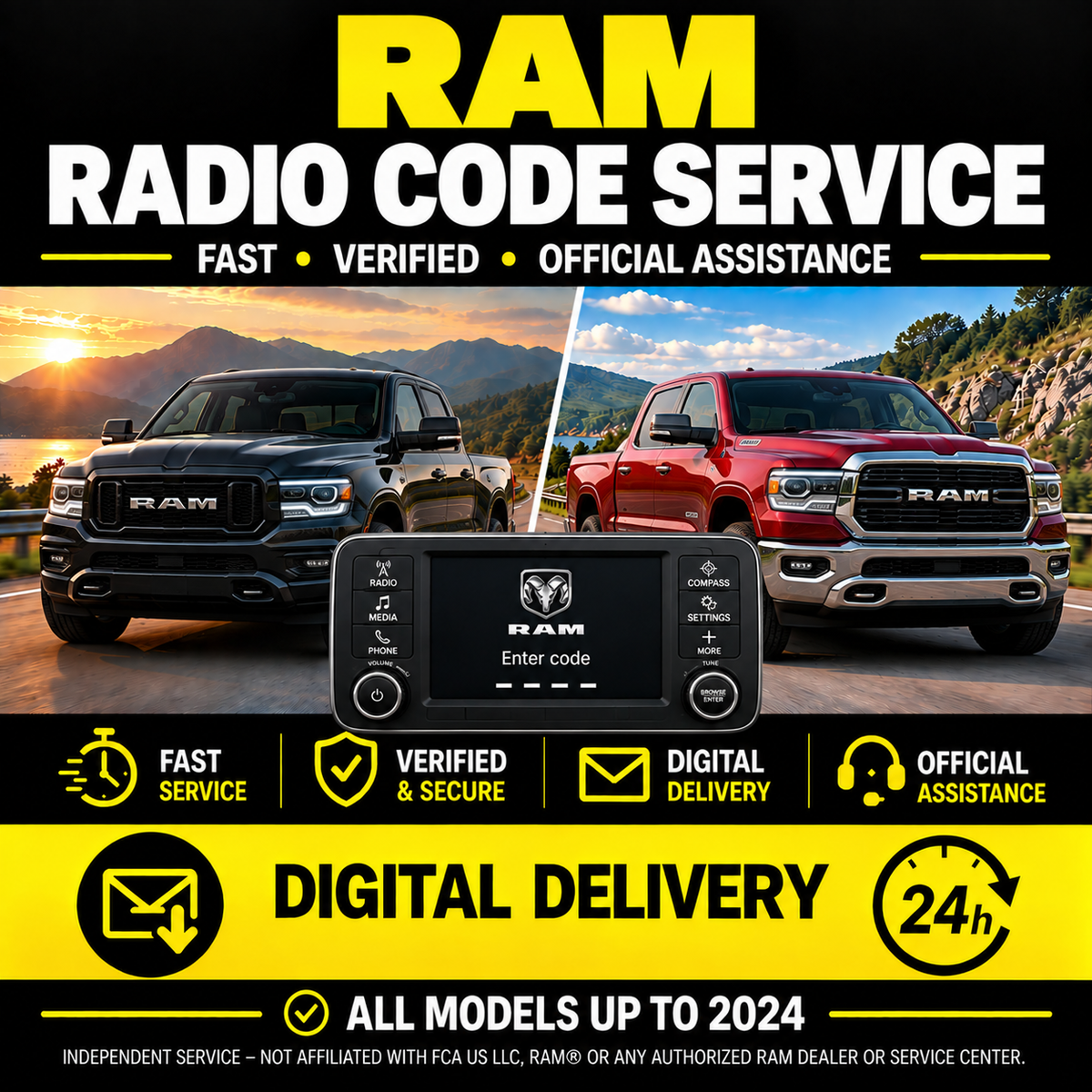 RAM Radio Code Unlock – Enter Serial Number