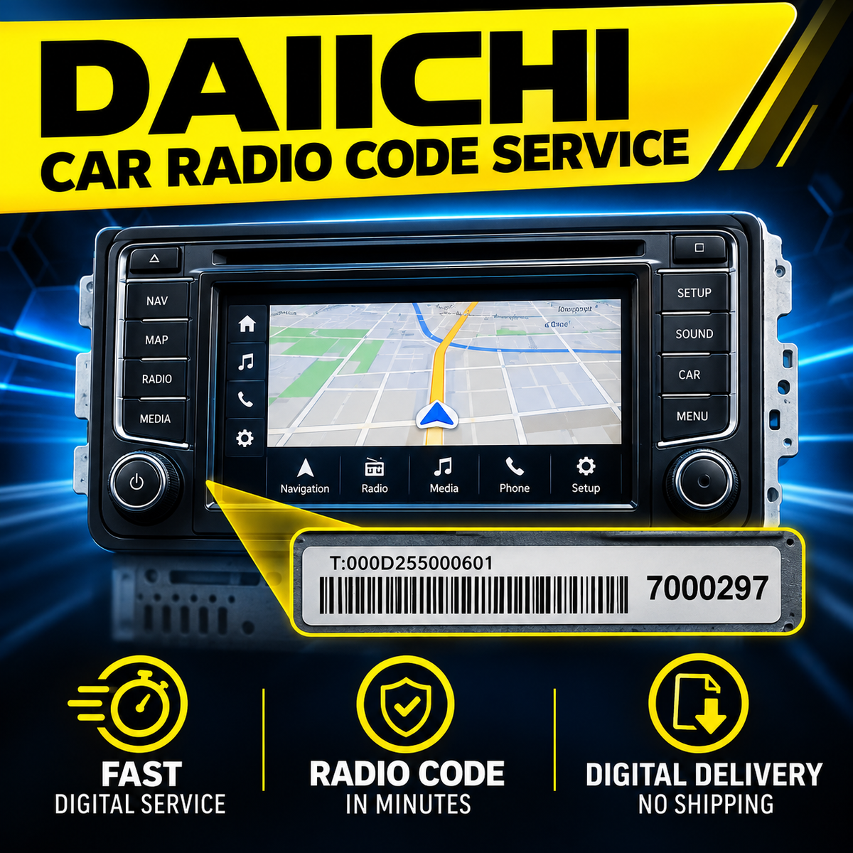 Fiat Lancia Daiichi Radio Code Unlock – Enter Serial Number