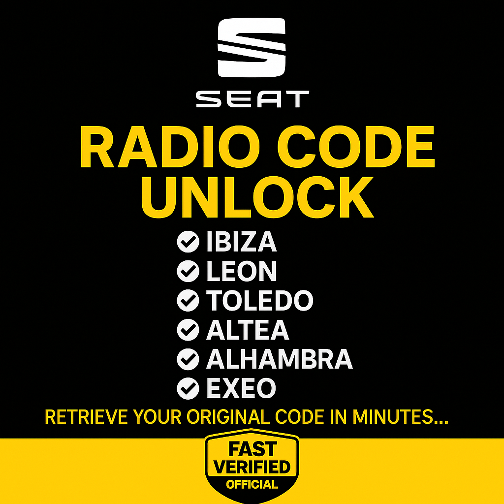 SEAT Radio Code Unlock – Enter Serial Number